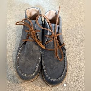 Born Blue and Brown Lace Up Boots